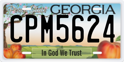 GA license plate CPM5624
