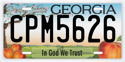 GA license plate CPM5626