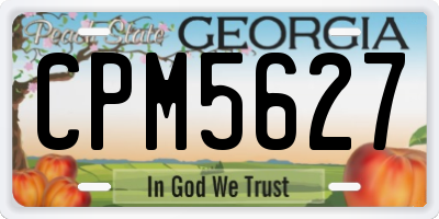 GA license plate CPM5627