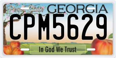 GA license plate CPM5629