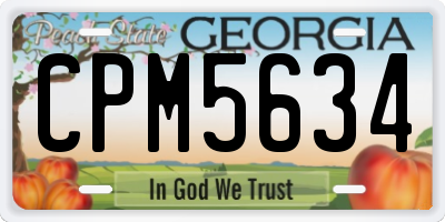 GA license plate CPM5634