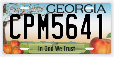 GA license plate CPM5641