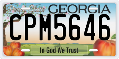 GA license plate CPM5646