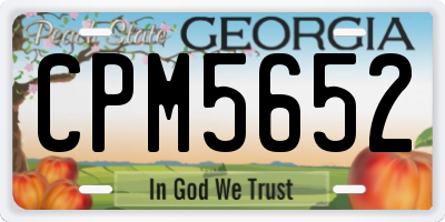 GA license plate CPM5652