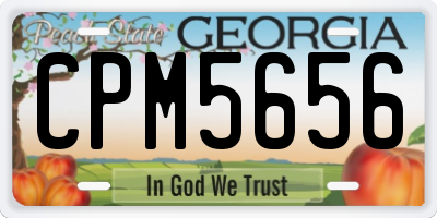 GA license plate CPM5656