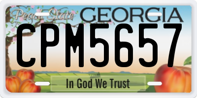 GA license plate CPM5657