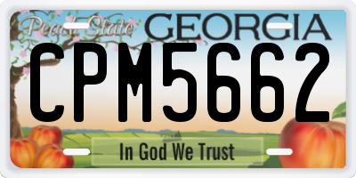 GA license plate CPM5662