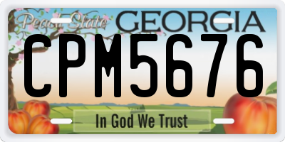 GA license plate CPM5676