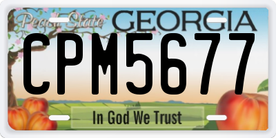 GA license plate CPM5677