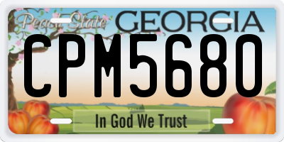 GA license plate CPM5680