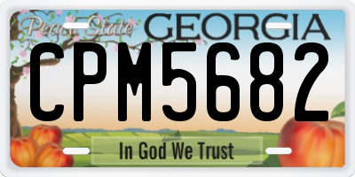 GA license plate CPM5682