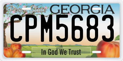 GA license plate CPM5683