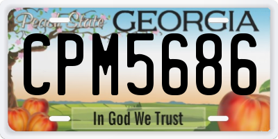 GA license plate CPM5686