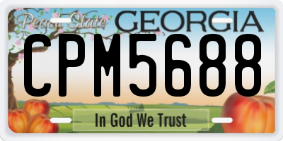 GA license plate CPM5688