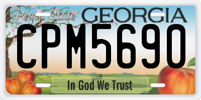GA license plate CPM5690
