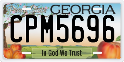 GA license plate CPM5696