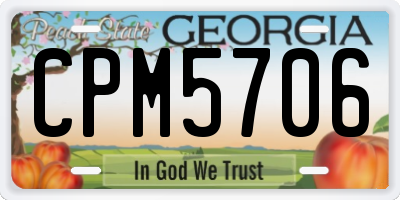 GA license plate CPM5706