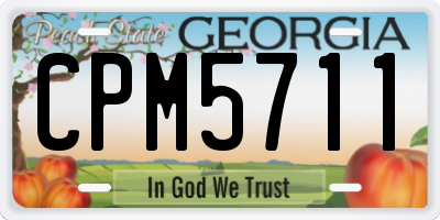 GA license plate CPM5711