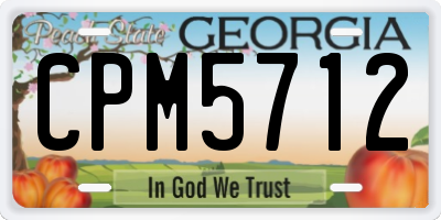 GA license plate CPM5712
