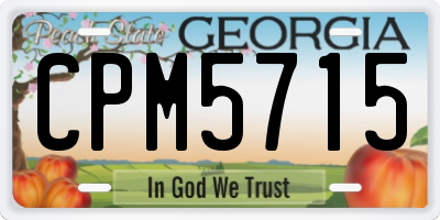 GA license plate CPM5715