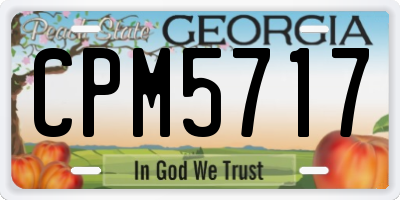 GA license plate CPM5717