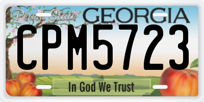 GA license plate CPM5723