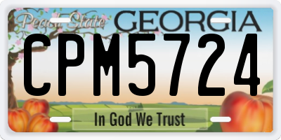 GA license plate CPM5724