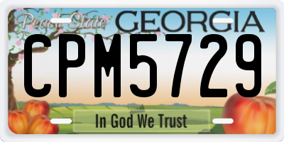 GA license plate CPM5729