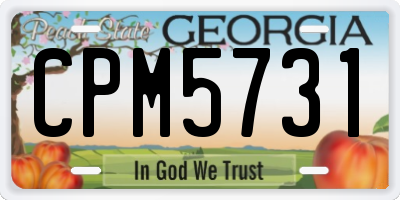 GA license plate CPM5731