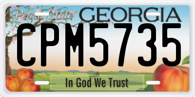 GA license plate CPM5735
