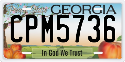 GA license plate CPM5736