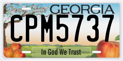 GA license plate CPM5737