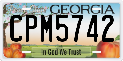 GA license plate CPM5742