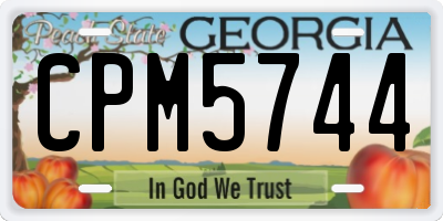 GA license plate CPM5744