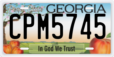 GA license plate CPM5745