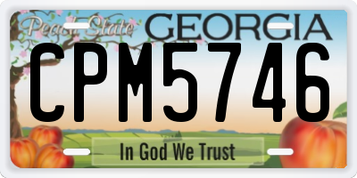GA license plate CPM5746