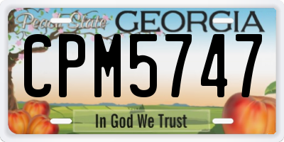 GA license plate CPM5747
