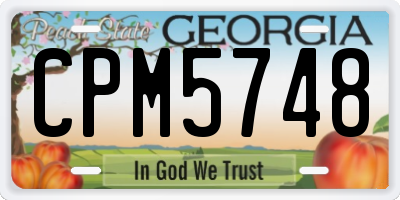GA license plate CPM5748