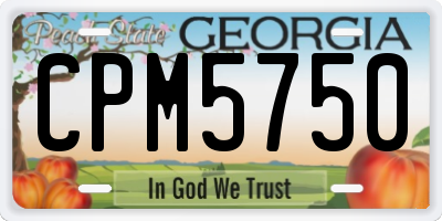 GA license plate CPM5750