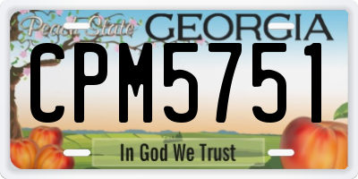 GA license plate CPM5751