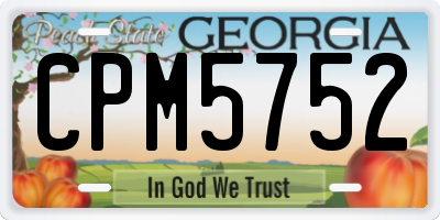 GA license plate CPM5752