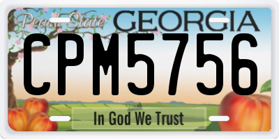 GA license plate CPM5756