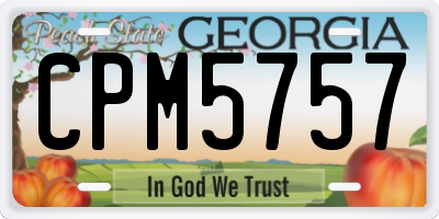 GA license plate CPM5757