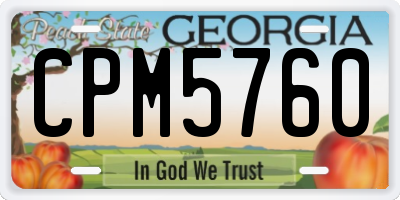 GA license plate CPM5760