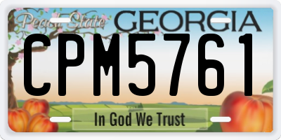 GA license plate CPM5761