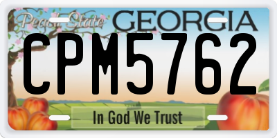 GA license plate CPM5762