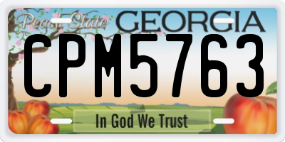 GA license plate CPM5763