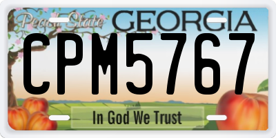 GA license plate CPM5767