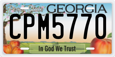 GA license plate CPM5770