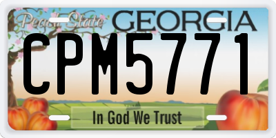 GA license plate CPM5771